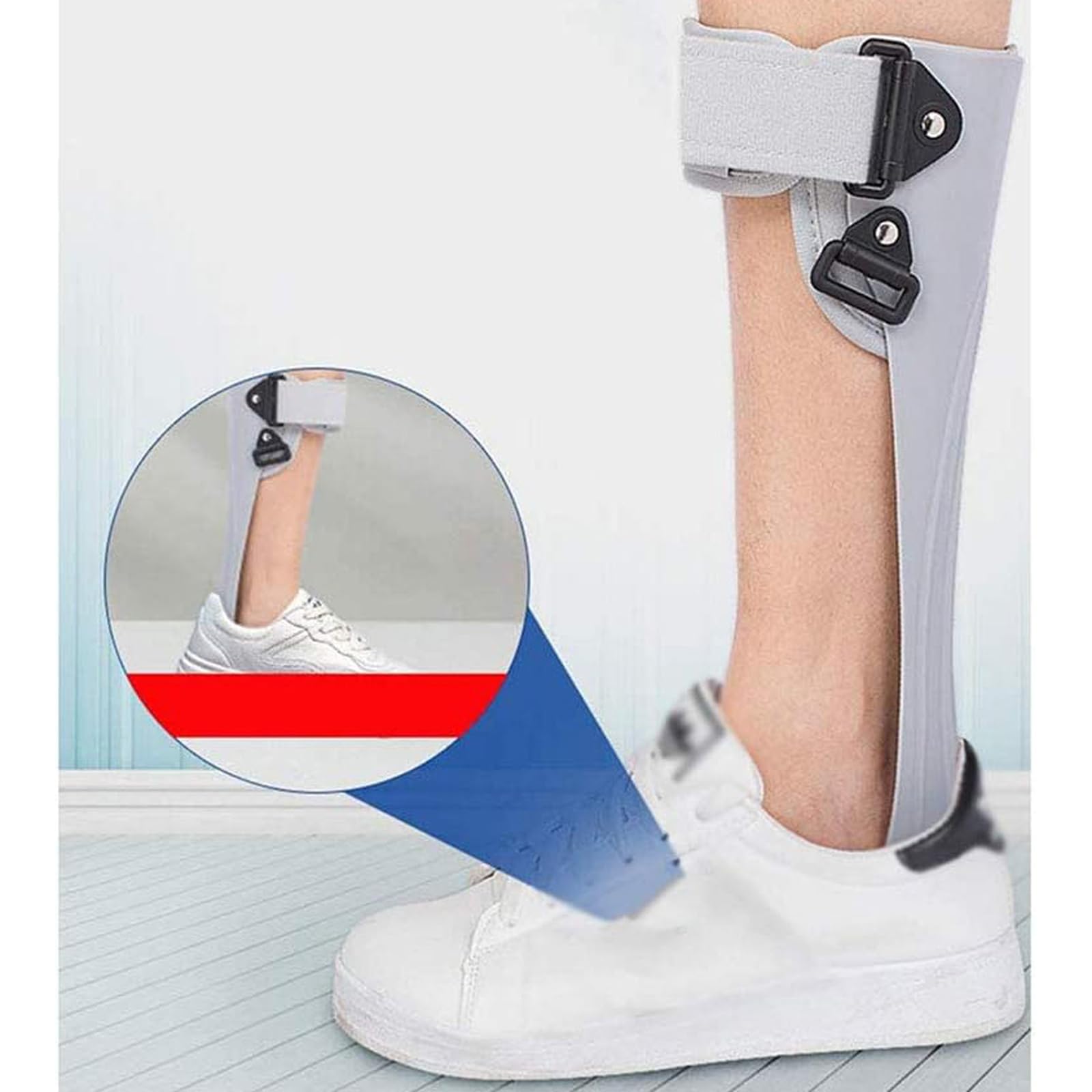Férula De Soporte Para Pie Caído AFO, Soporte Para Órtesis De Tobillo Y Pie, Férula De Corrección De Tobillo Para El Tratamiento De La Fascitis Plantar,Right,L