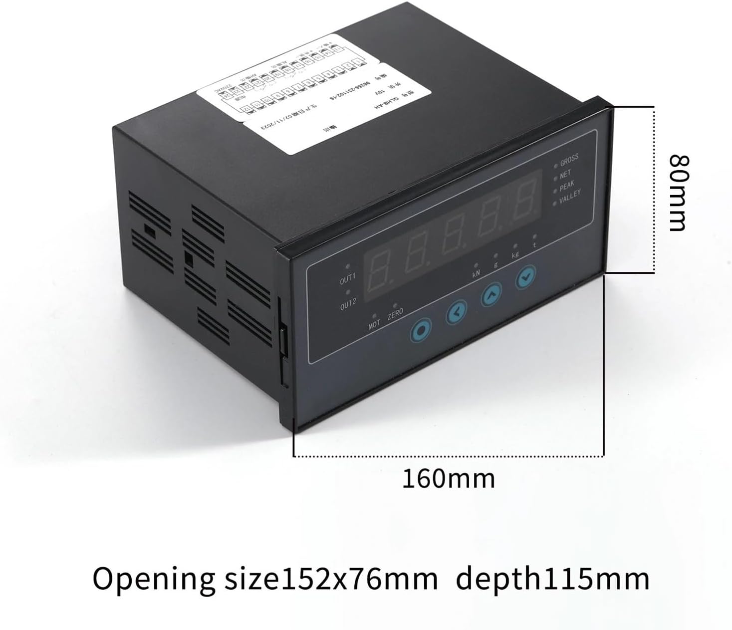 Load Cell Sensor with 5 Digital Indicator Display Tension and Compression Force Weight Pressure Sensor 200KG