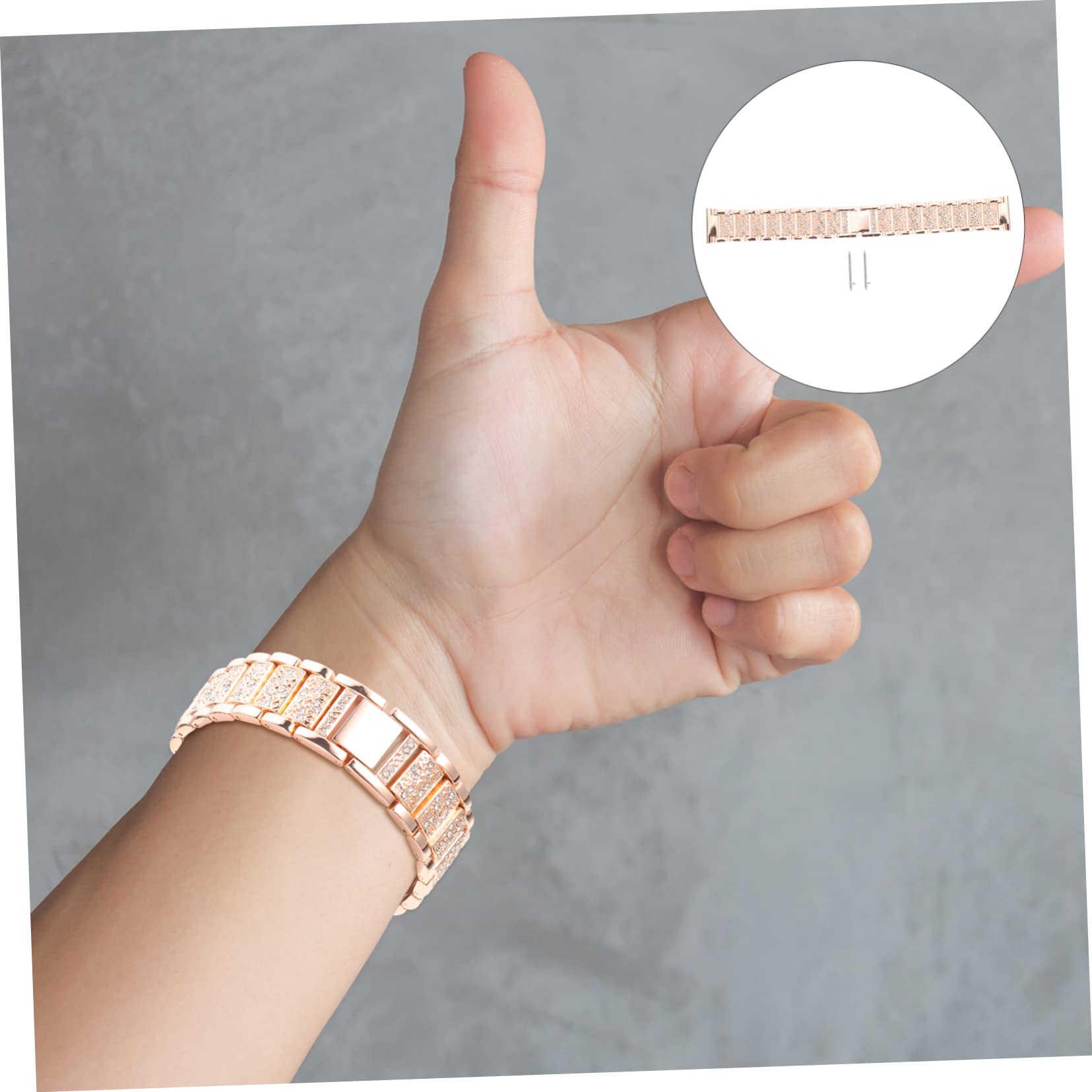UPKOCH 5 Piezas Galaxywatch4 3D Correa De Reloj Plana Correa De Reloj Inoxidable Correa De Reloj Bandas De Reloj Inteligente 3D Correa Plana Pulseras De Metal Banda Ajustable Cinturón De