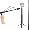 Coverzone 360° Dönebilen Bullet Time Kamera Tutucu, Mini Masa Tripodu, Çift 1/4 Vida Alüminyum Gövde Taşınabilir Stabil Stand Insta360 X3, X2, X4, X5, ONE RS, GO 3, One X ile Uyumlu (Bullet Bundle)