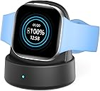 Charger Dock for Fitbit Sense/Sense 2/Versa 3/Versa 4, Magnetic Watch Charger Stand with USB-C Cable, Accessories for Fitbit Smartwatches, Black