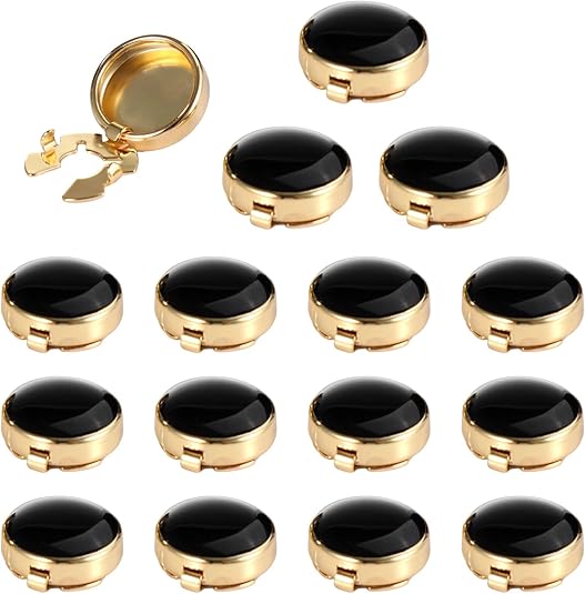 Button Covers for Men's Dress Shirts,Cufflinks cover, Polished Copper Button Cover Set