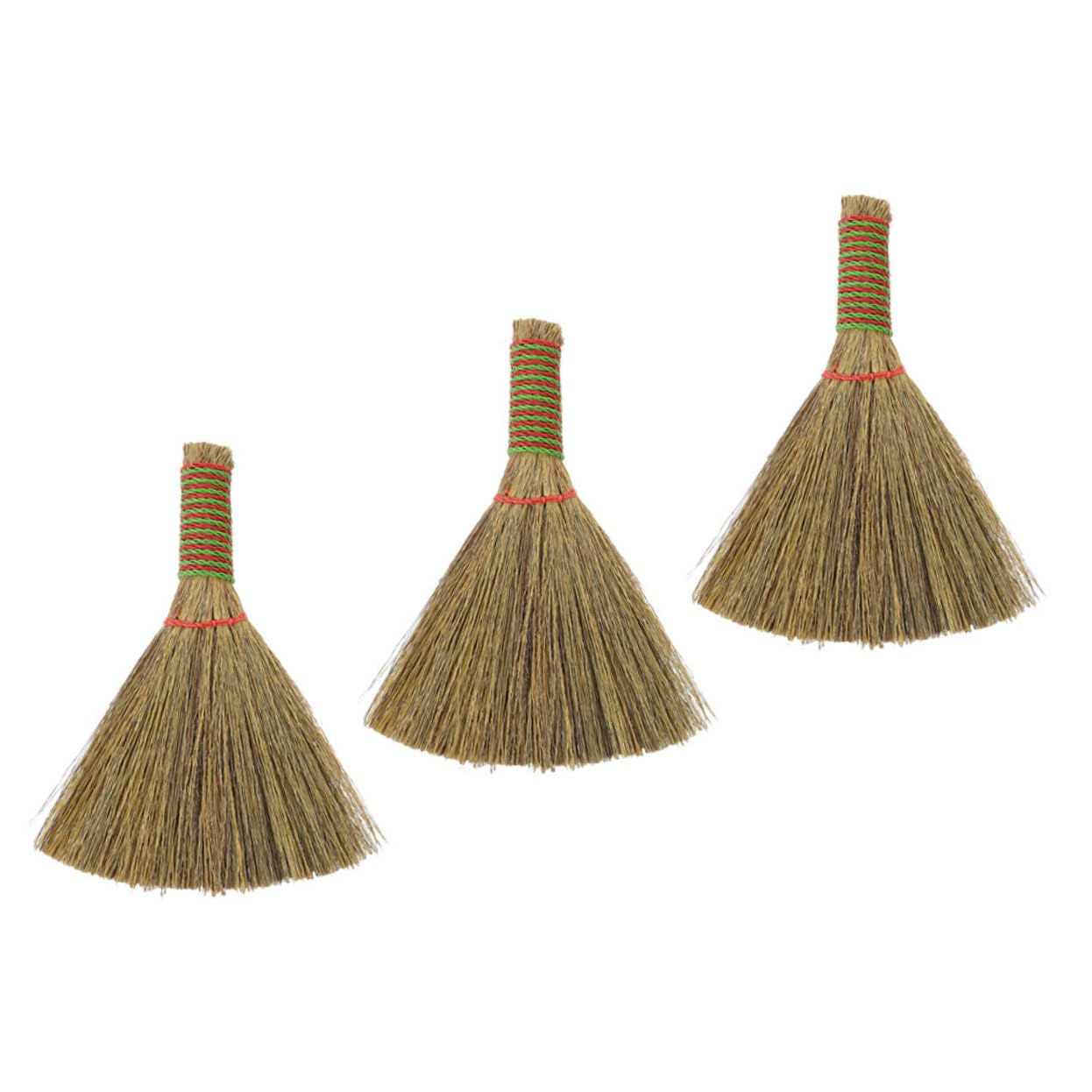 Alipis 3Pcs Small Short Handle Broom for Desktop Cleaning Tabletop Dust Brush Whisk Broom for Home Use for Kitchen and Hard to Reach Areas