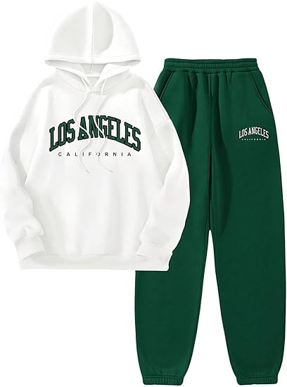 SOLY HUX Women's Tracksuits Two Piece Jogging Outfits Long Sleeve Hoodie Sweatshirt and Pants Sweatsuits Set