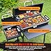 SUNLIFER Charcoal Grill Offset Smoker: Charcoal Barbecue Grills with Spacious Cooking Area | Barrel BBQ Grill and Smokers Combo for Outdoor Patio Backyard Camping and Parties