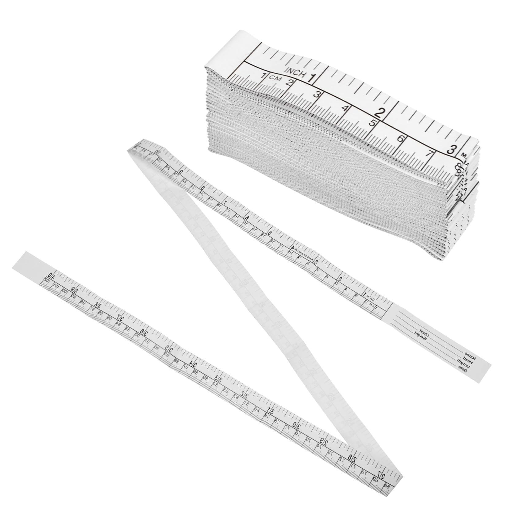 SHINEOFI 4 Set Pz Rullino Carta Misuratore Monouso Per Misurazioni Corporee E Progetti Creativi Strumento Misurazione E Facile 25 Pezzi * 4