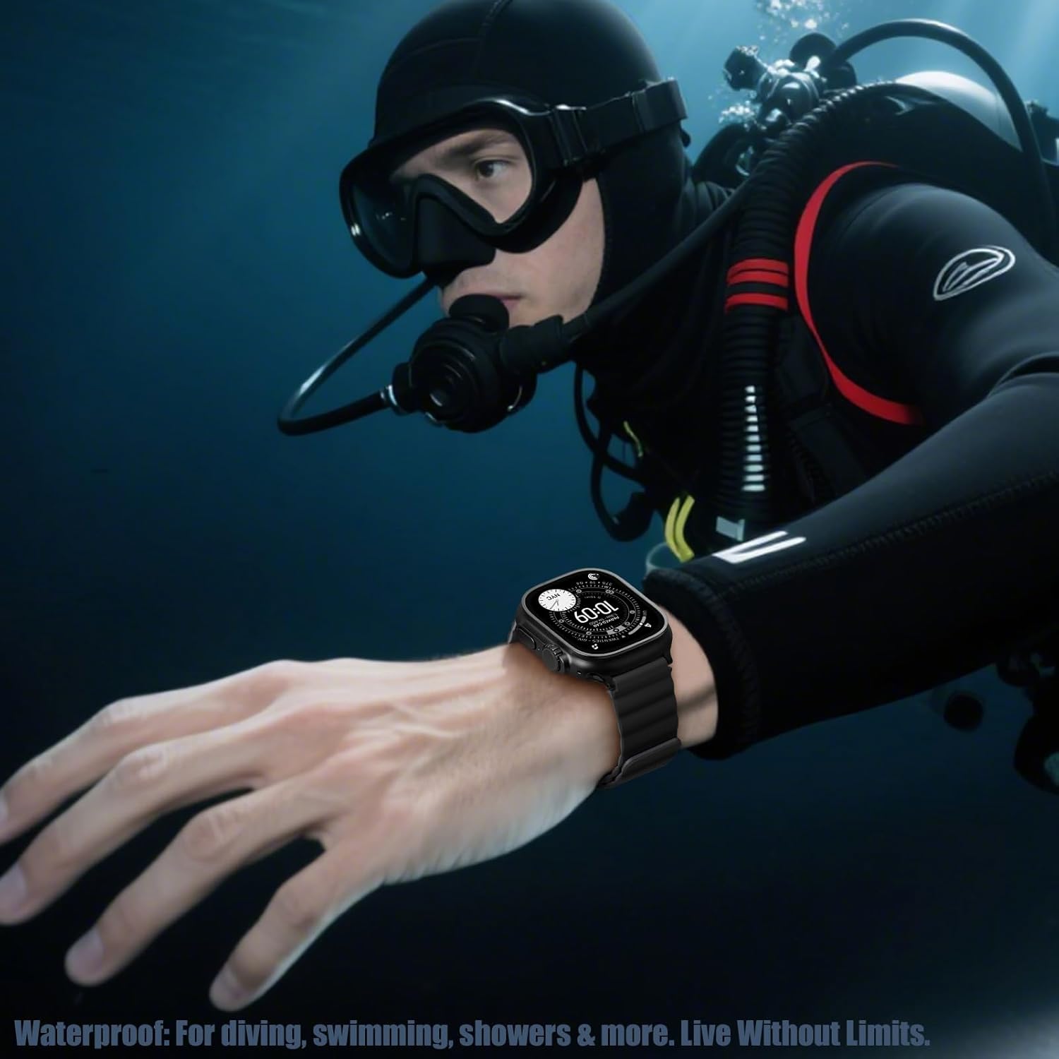 Reversible Magnetic Watch Band Compatible with Apple Watch Series 11 10 9 8 7 6 5 4 Ultra 3/2/1 SE for Men, Double Sided Wearable Silicone Sport Wrist Strap for iWatch 49mm 46mm 45mm 44mm 42mm 40mm - Image 9