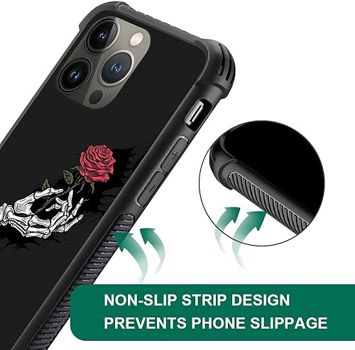Miniatura 6 de CARLOCA Funda compatible con iPhone 13 Pro Max, diseño gráfico de identidad de rosa, a prueba de golpes, antiarañazos, para iPhone 13 Pro Max