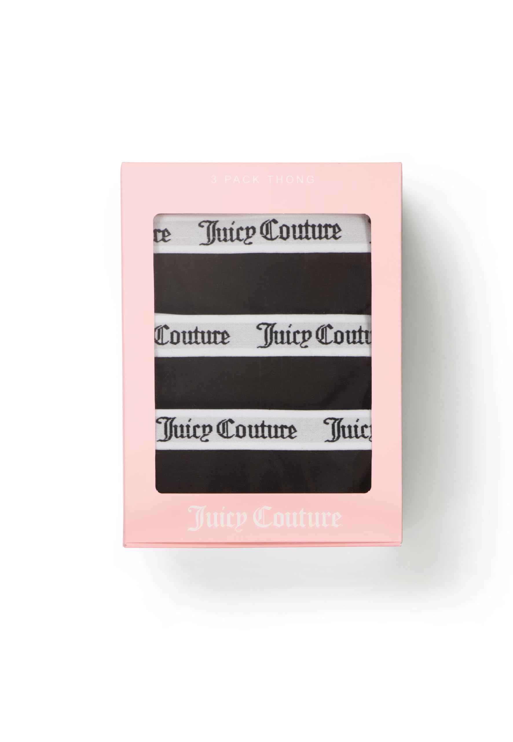 Juicy Couture Damen Dana Cotton Thong 3-Pack Multipack Tanga Slip G-String Unterwäsche Pack für Sport Freizeit Fitness in Versch. Farben Unterwäsche (3er Pack)
