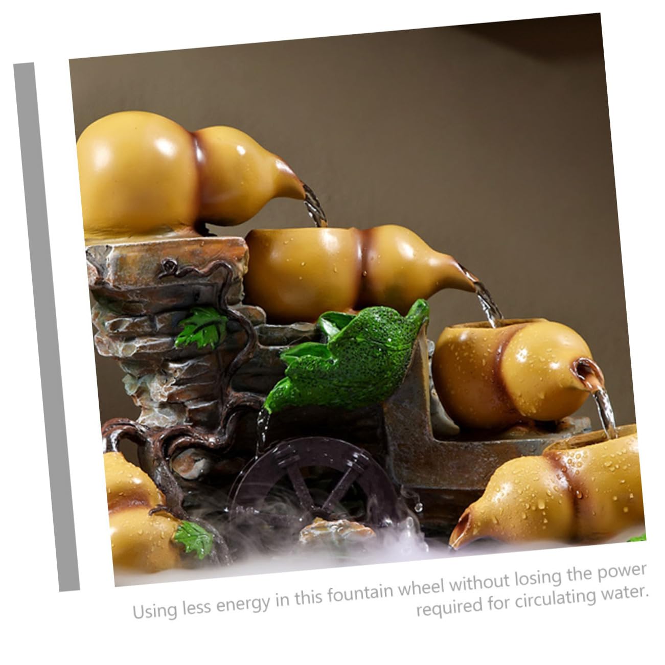 BESPORTBLE DIY Micro Water Wheel Fountain Wheel Small Water for Rockery Accessory