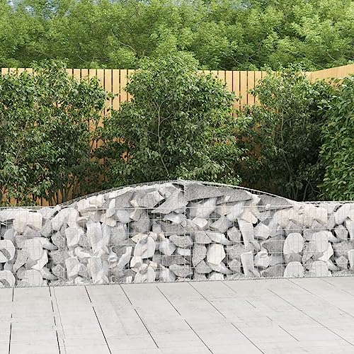 LoogCape Gabion Basket Set of 3, Galvanized Silver Iron, Large