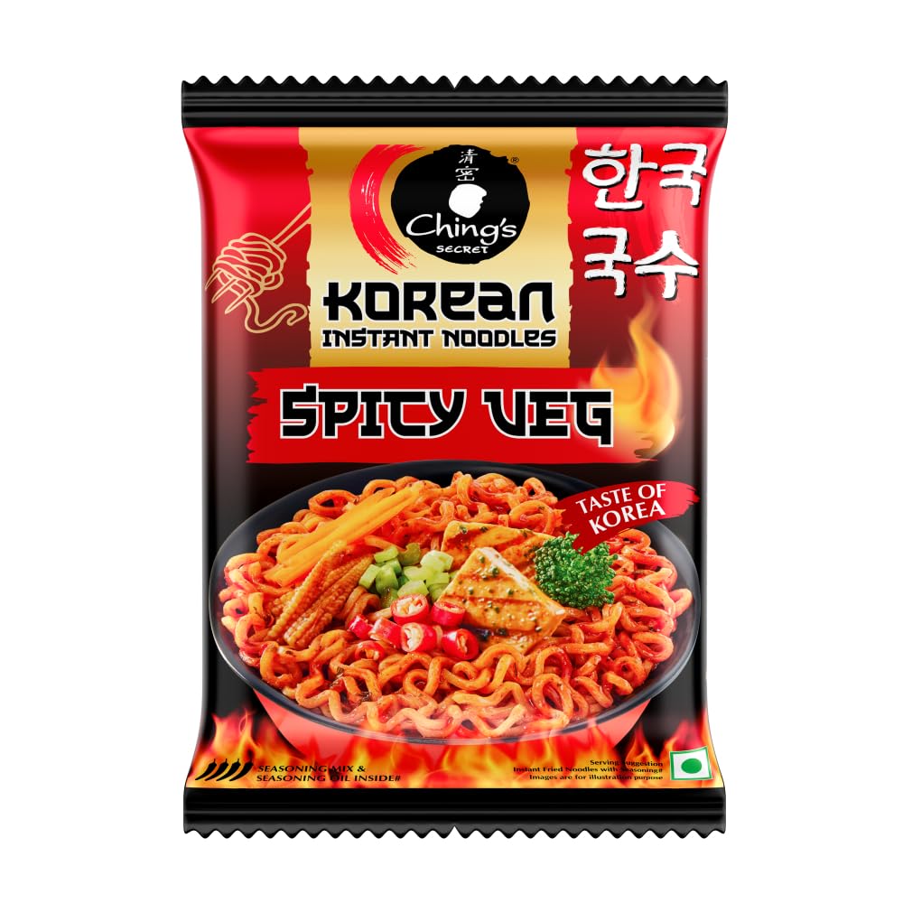 Ching’s Korean Spicy Veg Instant Noodles, 80g, Veg