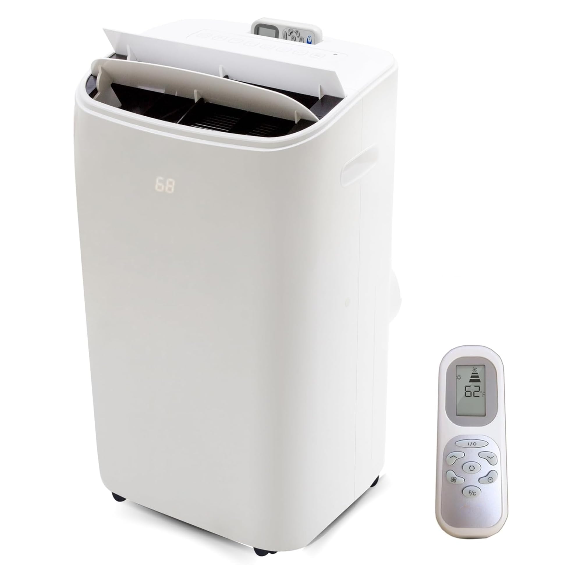 Dual Hose Portable Air Conditioner Dehumidifier Fan with Remote Control HEPA Carbon Filter Fast Cooling AC Unit for