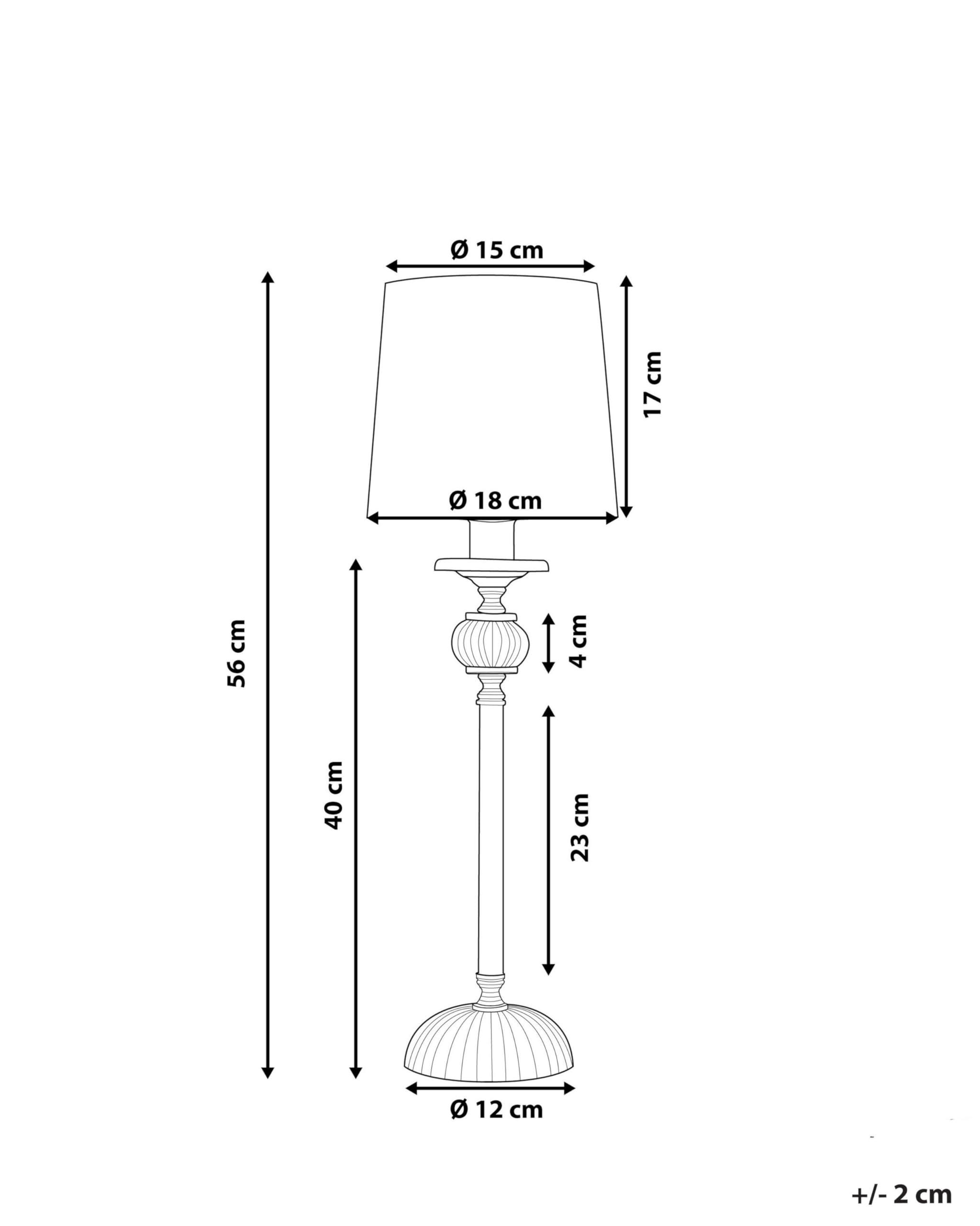 Elegante Tischlampe Lampenschirm aus Polyester Lampenfuß aus Glas weiß Kubena