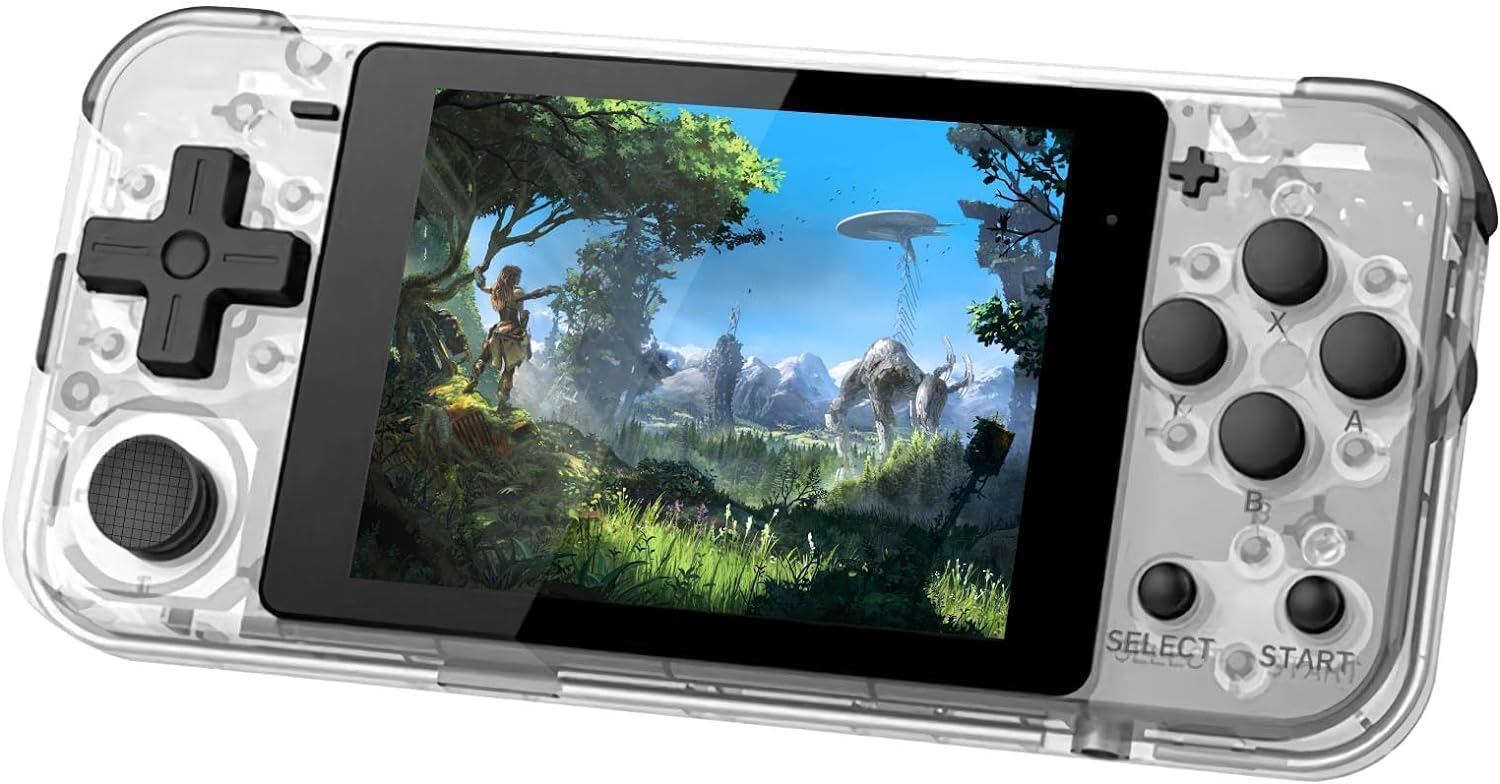 Q90 Portable Game Console, Open Source Linux System, Vibration Motor, 3000+ Games, Compatible with Various Simulators, Hd Picture Quality, Sustainable Use for 6 Hours, for Travel and Camping(64G)