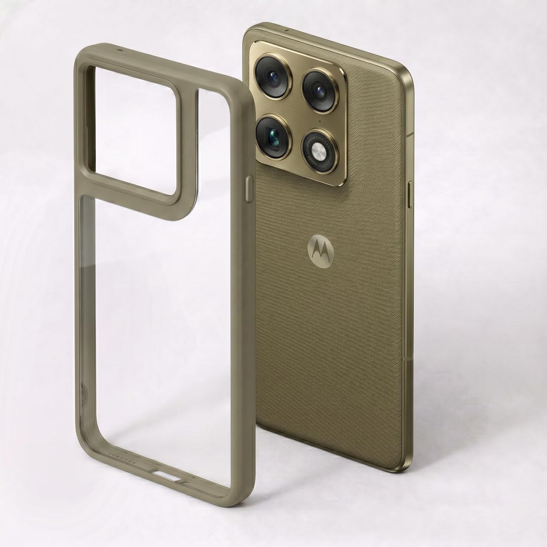 motorola compatible with moto signature aurashine (tpu pc) back cover drop tested shock proof mobile case for men, women, boys and girls with camera protection (martini olive)
