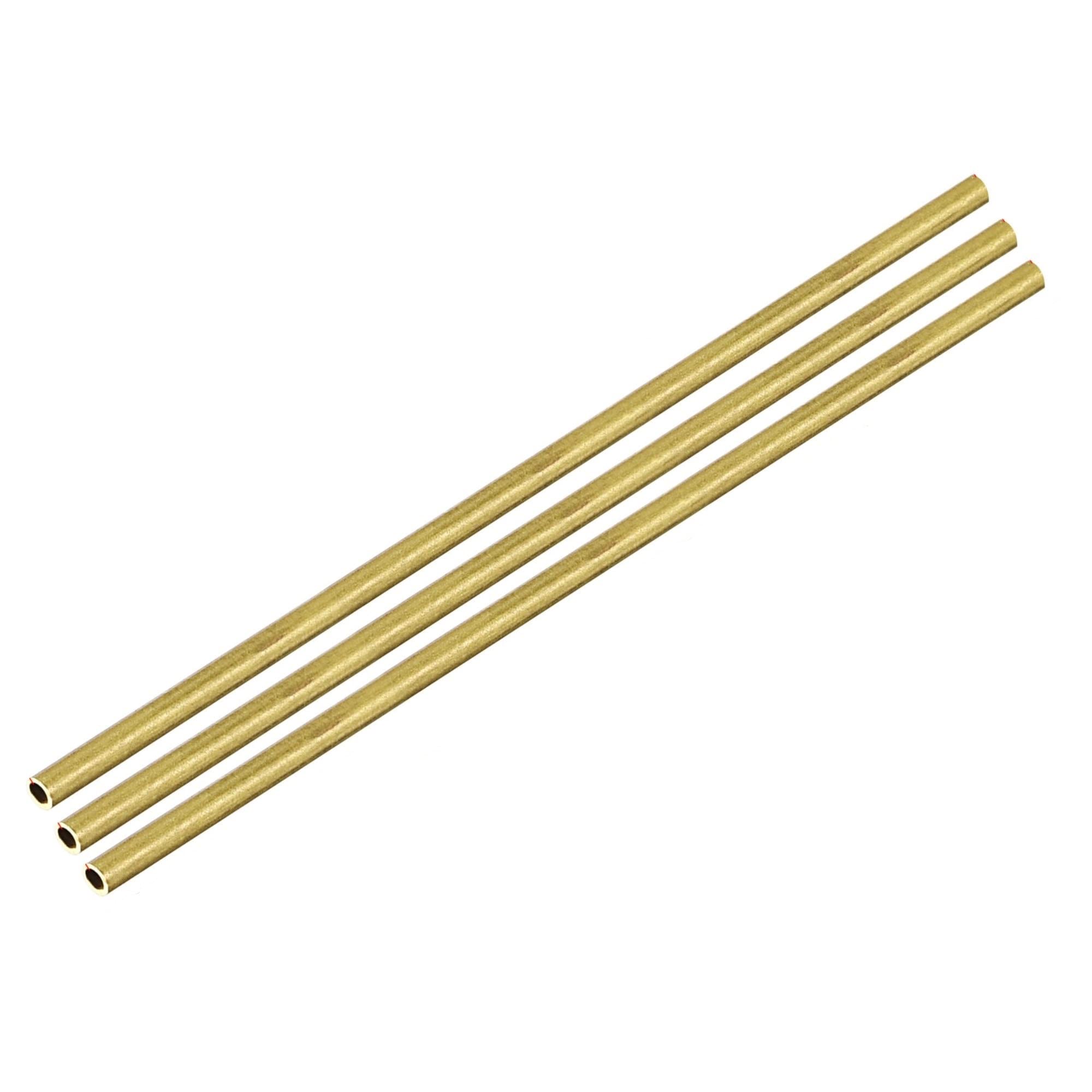 4 Stück Messing-Rundrohr – 1,5 Mm Außendurchmesser, 0,25 Mm Wandstärke, 300 Mm Länge, Poliert, Nahtlos