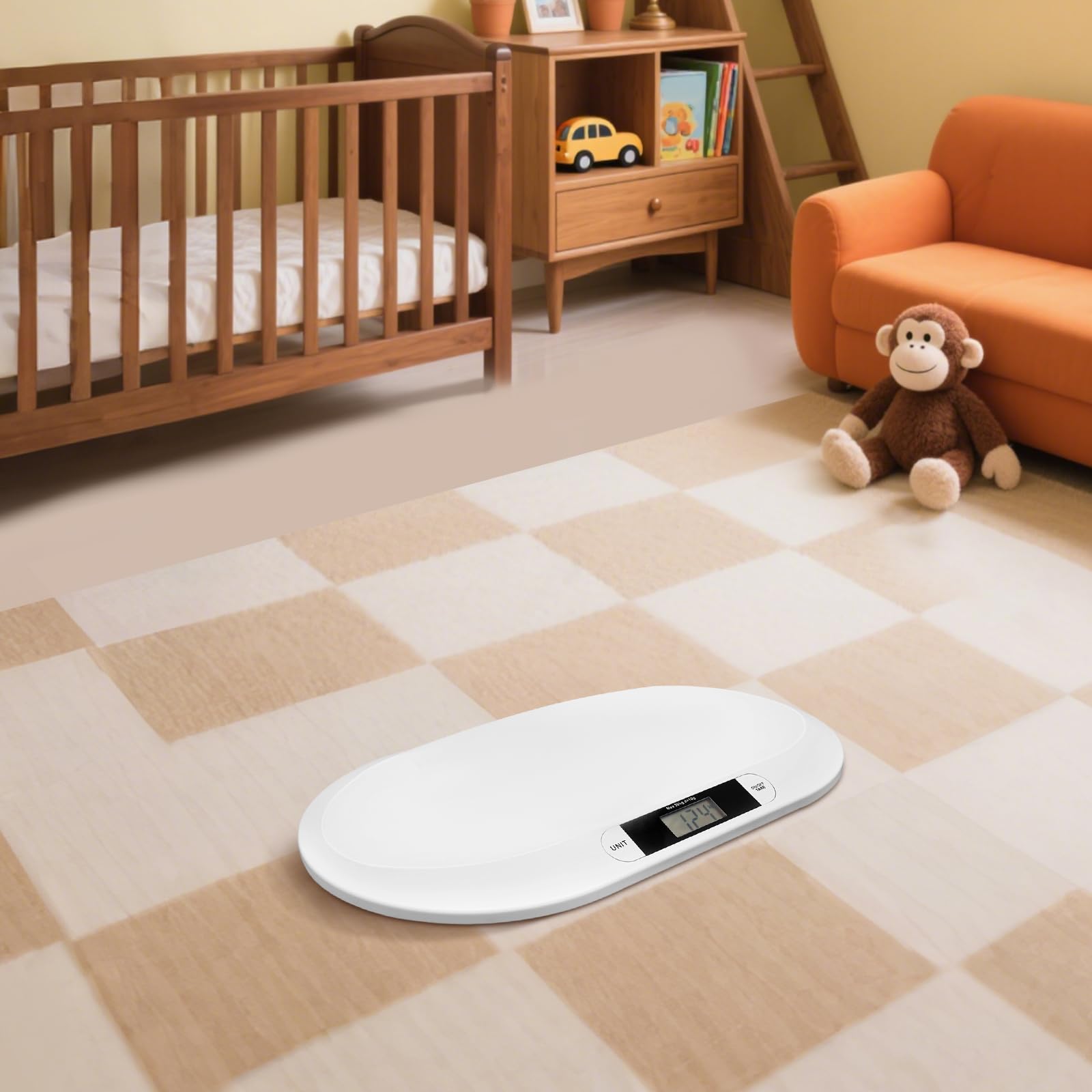 Báscula digital para niños con pantalla LCD, pesa animales multiusos, adecuada para pesar objetos de menos de 20 kg, adecuada para pesar niños, conejos, gatos, perros, etc
