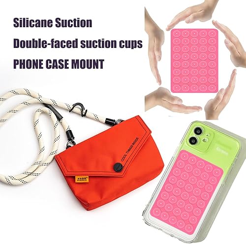 Miniatura 3 de Funda de silicona con succión para teléfono (funda compatible con iPhone y Android, soporte de accesorios de teléfono manos libres para selfies y