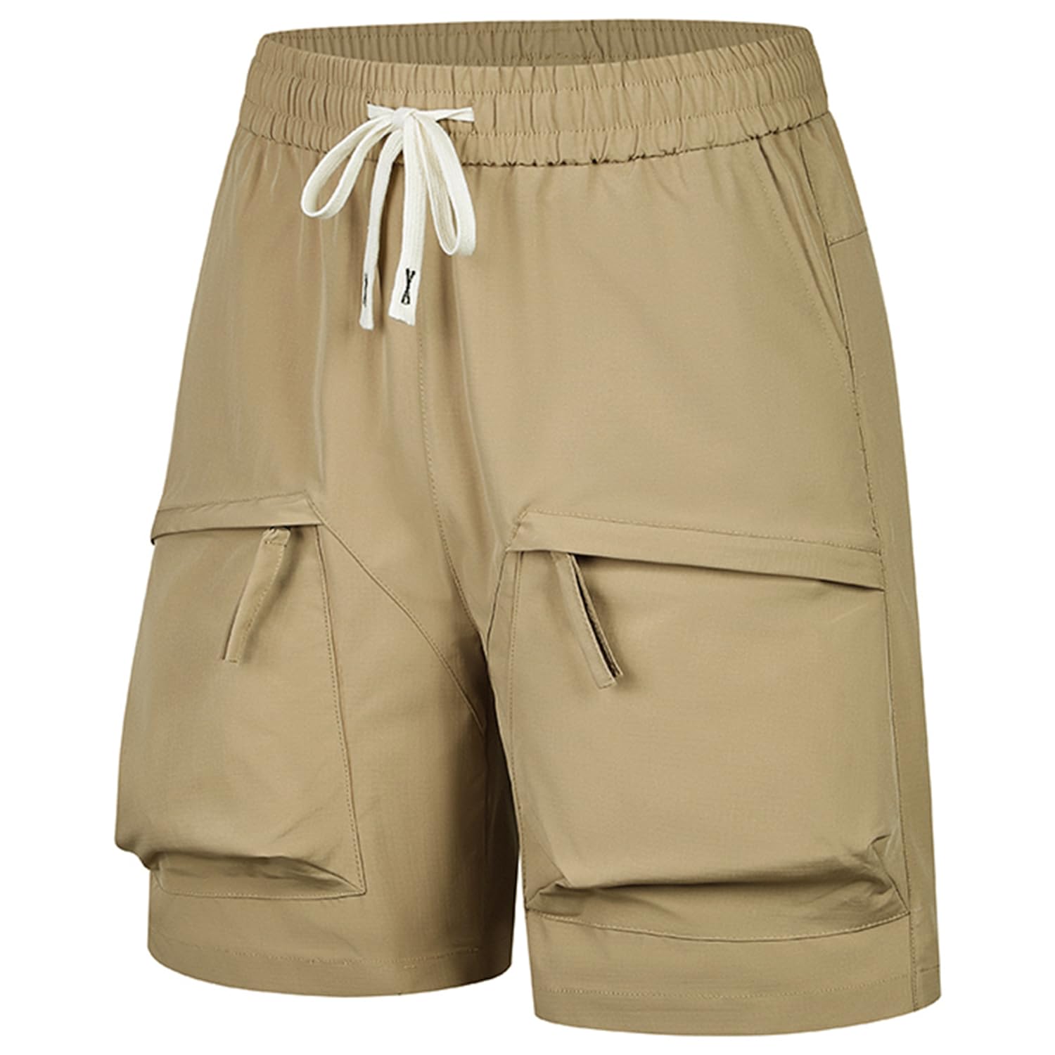 Anuoli Mens Hiking Cargo Shorts Lightweight Workout Shorts for Men Travel Golf Camping Casual (XXL, Khaki)