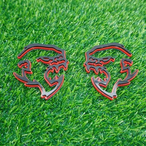 Image of 2Pc Gorilla Emblems 3D Badge Decal Sticker Fit for Universal Car Truck Motorcycles (Redline)