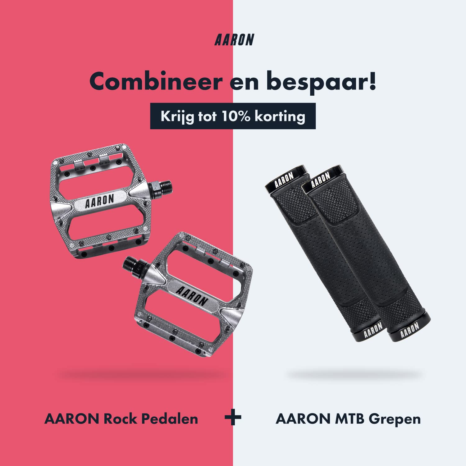 AARON Rock Aluminium MTB-pedalen met verzegelde industriële kogellagers, antislip door verwisselbare pinnen, fietspedalen voor e-bike, BMX, trekking, geel