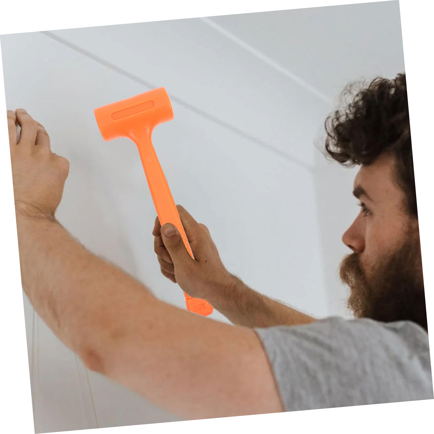 VILLFUL Floor Installation Hammer Hammers Tile Tools Rubber Small Mallet Rubber Mallet Hammer Woodworking Hammer Woodworking Mallet Tile Rubber Mallets Woodworking Tools Orange Pvc Rubber