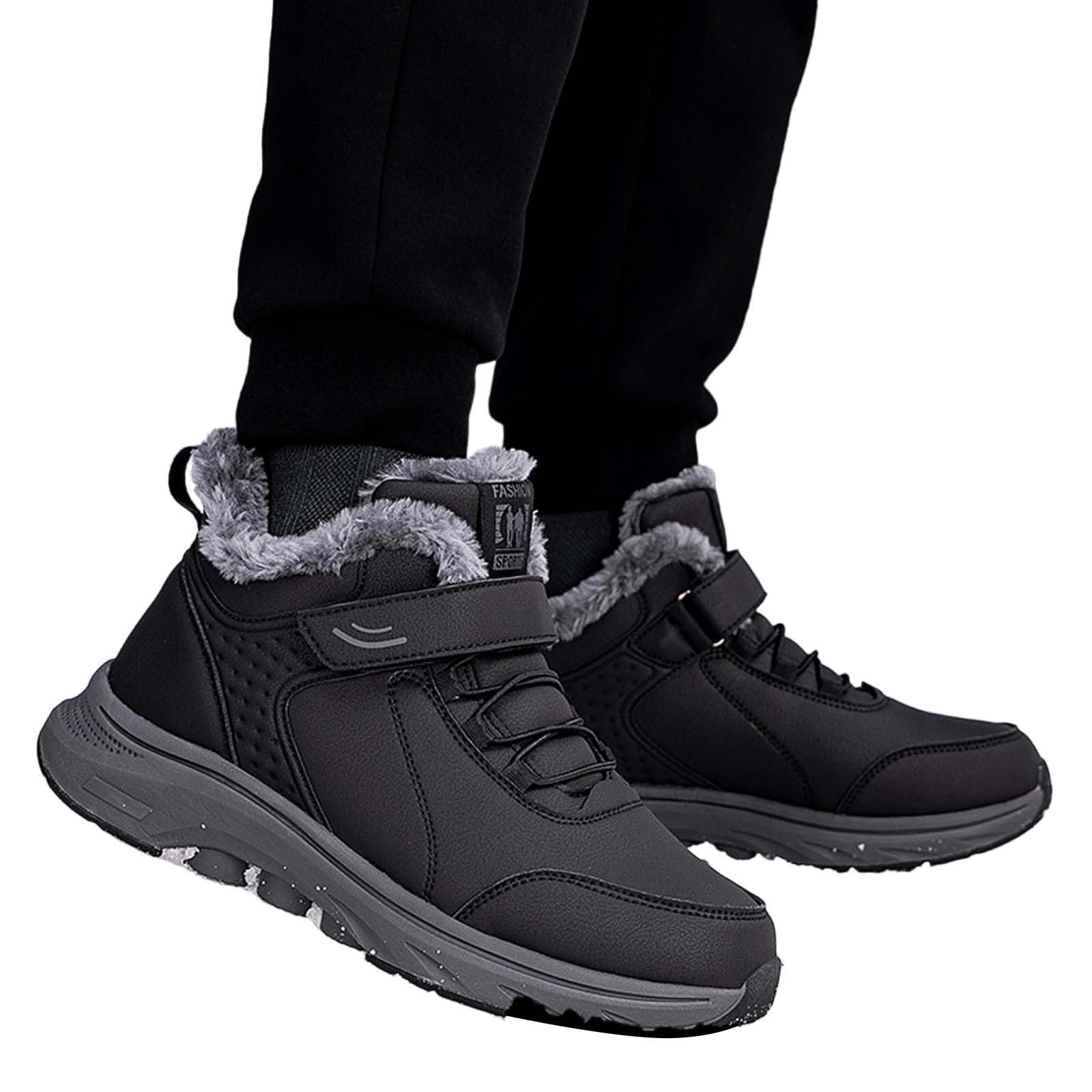 Lammfell Jack Fleecegefütterte Winterstiefel, Hohe, Fleecegefütterte, Dicke Wanderschuhe, Slipper Für Mütter Weiße Schuhe Damen Mit Absatz Badelatschen Damen 40 Extra Breite Schuhe