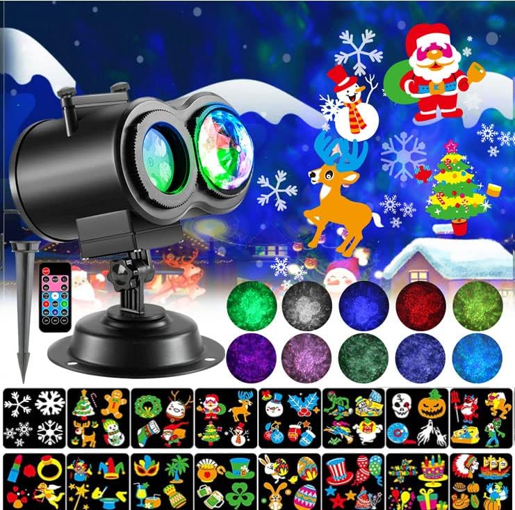 Christmas Projector Lights, LED Projection Light, 2 in 1