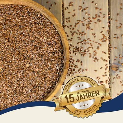 Lyra Pet® 10 kg Leinsamen in 30 L Tonne | Reich an Omega-3-Fettsäuren, Ballaststoffen & Proteinen | Ergänzungsfutter für Wildvögel | Nährstoffreiches, Ganzjähriges Vogelfutter | Ideal für Streufutter