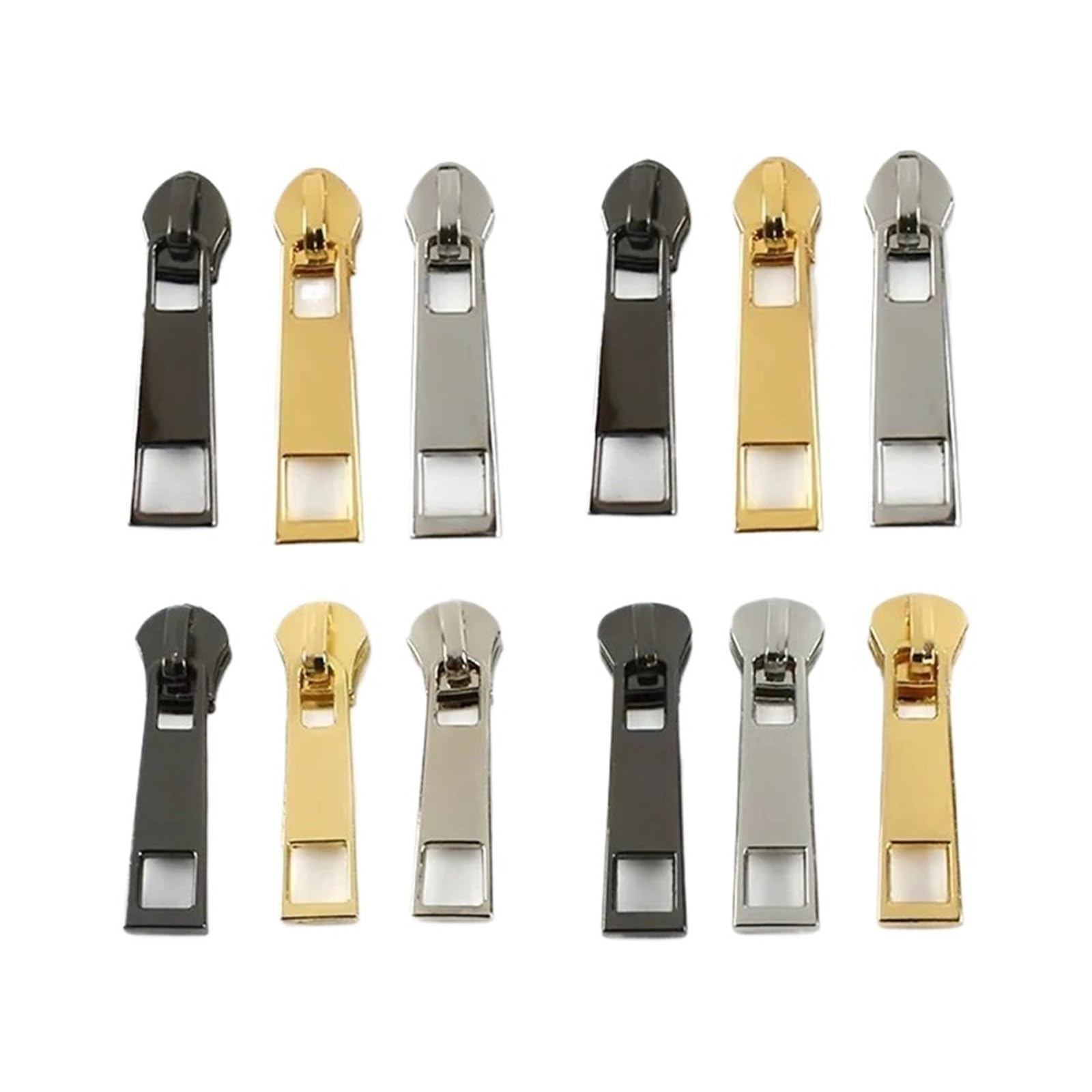 10-30 Uds 5# tiradores de cremallera for coser abrigo tienda Metal/Nylon/resina cremalleras deslizantes universales cierres cabeza reparación(Silver,No5-30Pcs,ForMetalZipper)