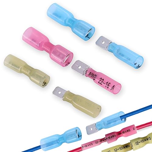 Miniatura 8 de Conectores termorretráctiles hembra y macho aislaron terminales de crimpado de alambre de desconexión rápida impermeables, Cobre