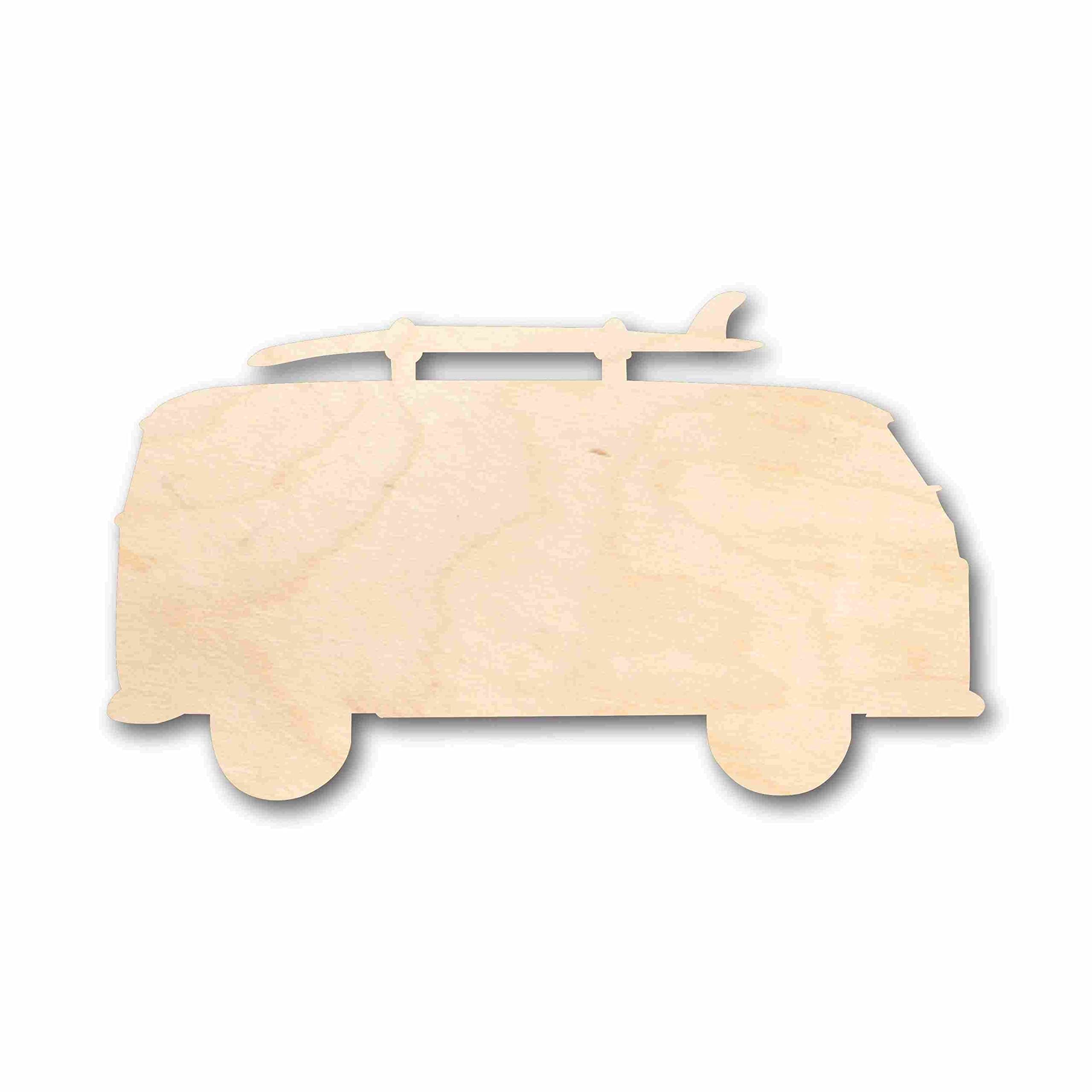 Unfinished Wood Beach Bus Surf Board Silhouette Craft up to 46" DIY 20" / 3/4"