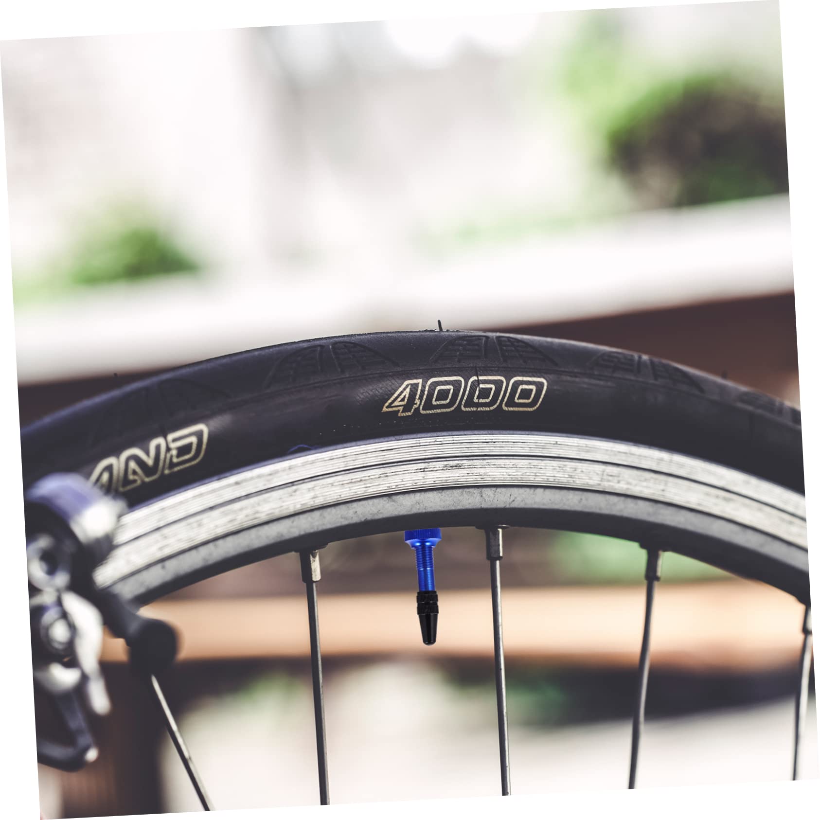 FELTECHELECTR Bike Tubeless Valve Stem 1 Pair Aluminum Alloy Bike Tire Valves French Nozzle High Pressure Resistance Leakproof Lock Nut