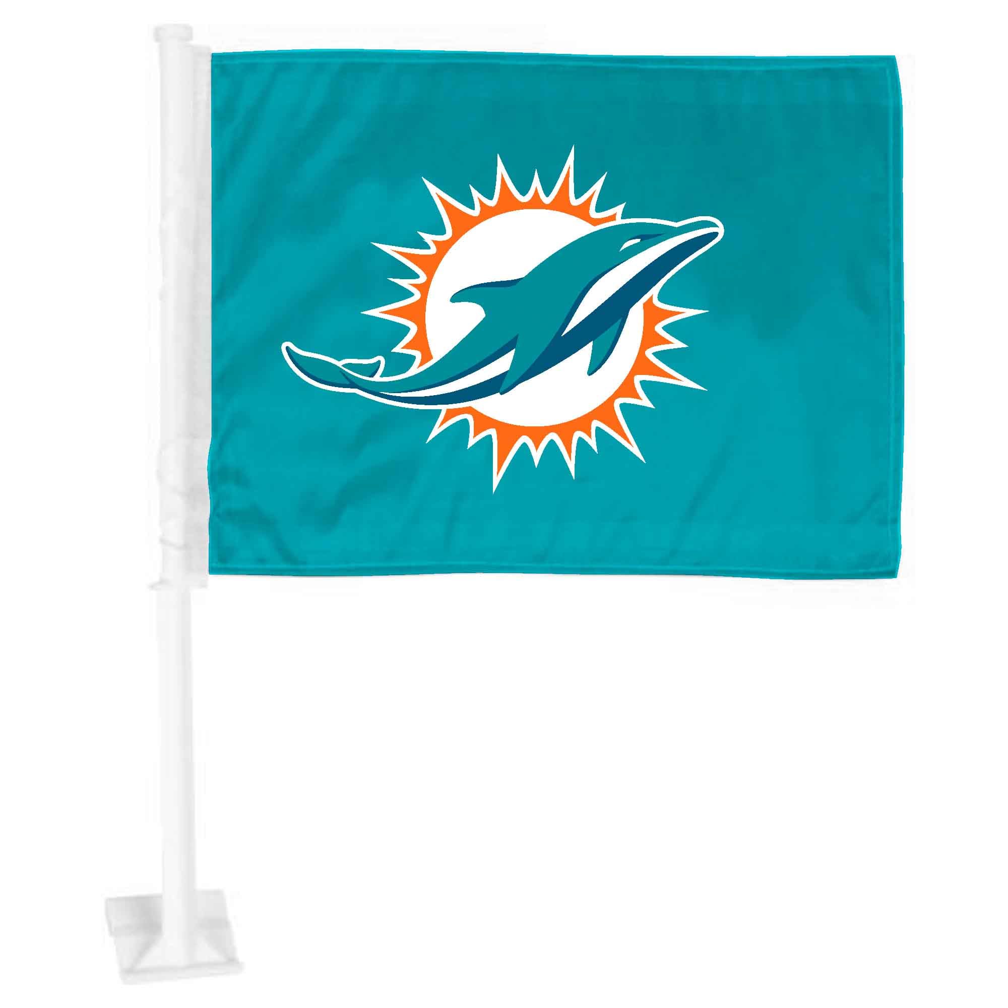 Fanion de vitre auto NFL Miami Dolphins bleu sarcelle taille unique