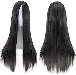 شعر مستعار للسيدات من أزياء أوروبية وأمريكا بقصة شعر أسود طويل مفرود بنمط الرسوم المتحركة المسرحية لمهرجانات أفريقيا سي او اس من اسيف