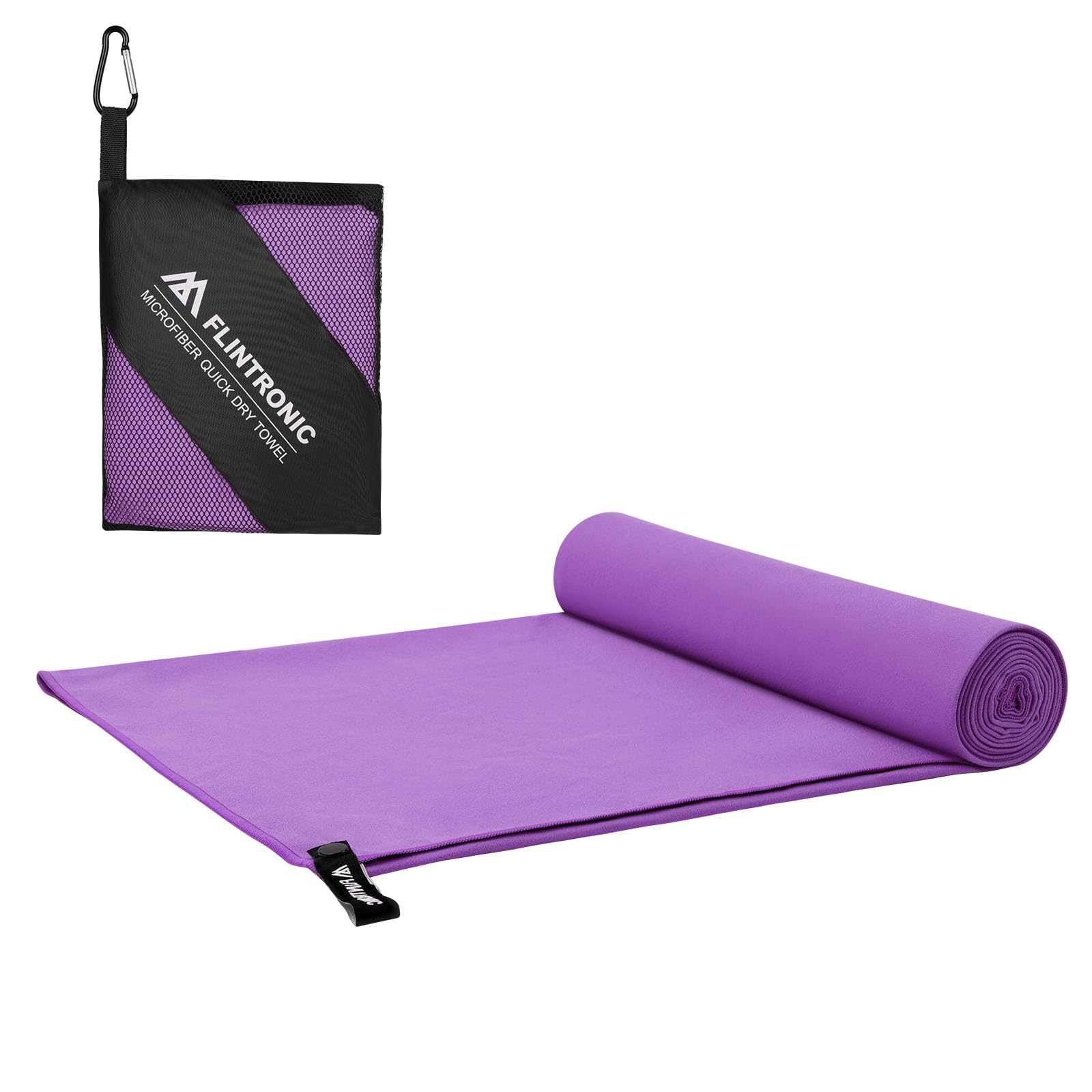 flintronic Microfibre Towel, 200x100CM Microfibre Travel Towel Lightweight Absorbent, Ultra-lightweight & Fast Drying, for Sports, Gym, Yoga, Camping & Backpacking — image 1