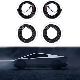 4 Pack Soundproof Sealling Strips Compatible with Tesla Cybertruck 2024 2025 Wheel Drive Cyberbeast Accessories Door Seal Kit Soundproof Weather Draft Strip Wind Noise Reduction Sound Proofing