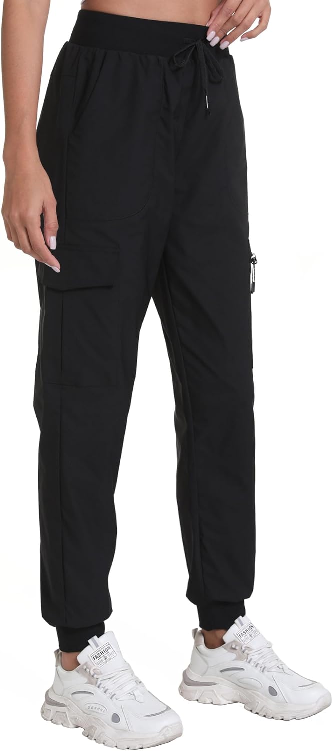 Women's Lightweight Cargo Pants with Pockets Stretchy Quick Dry Hiking Pants for Travel Casual Outdoor - Image 4