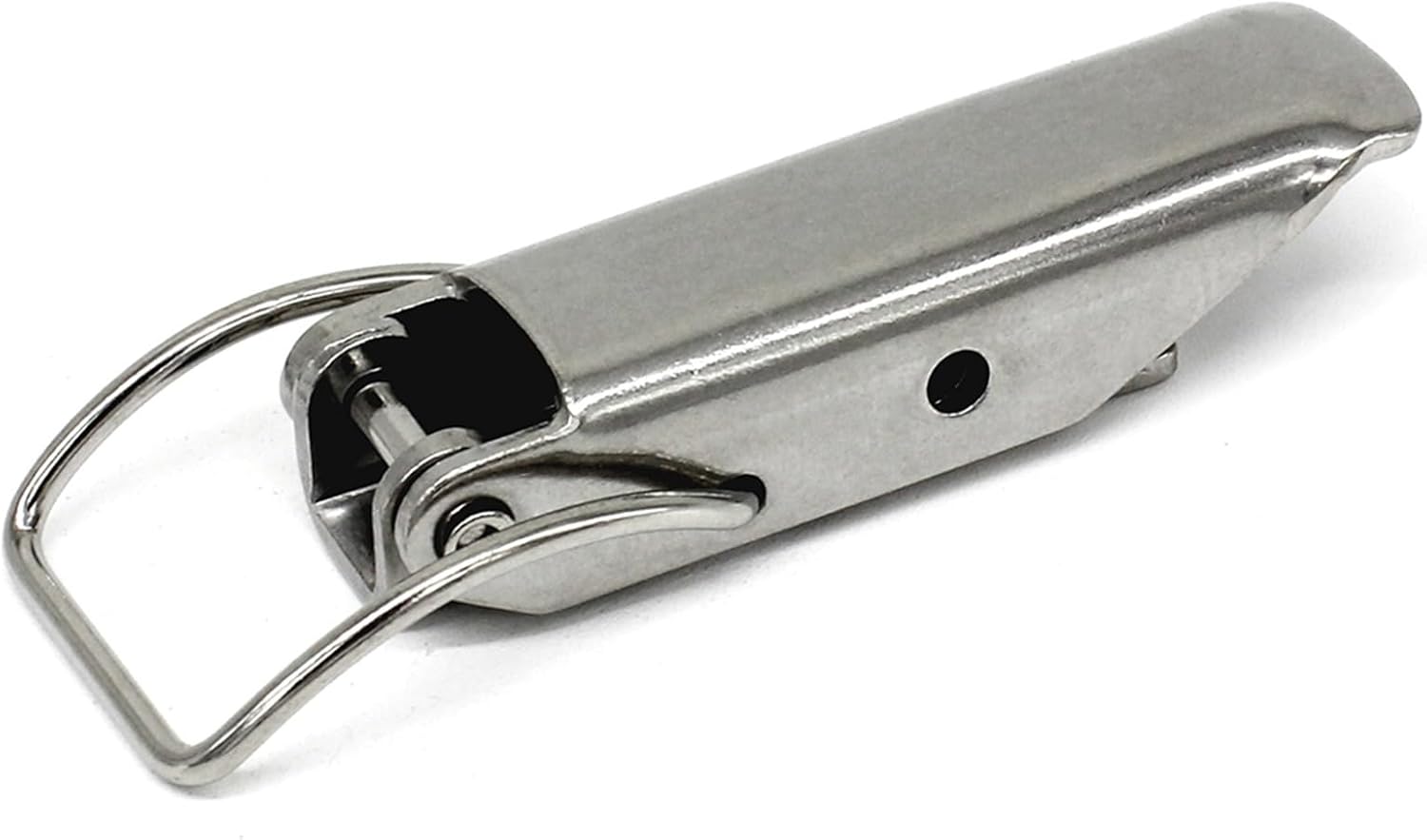 Stainless Steel Machinery Hasp Clamp Toggle Buckle-Pull Tension Latch Metal Toggle Latch Draw Latch for Industrial Cabinet 1Pcs