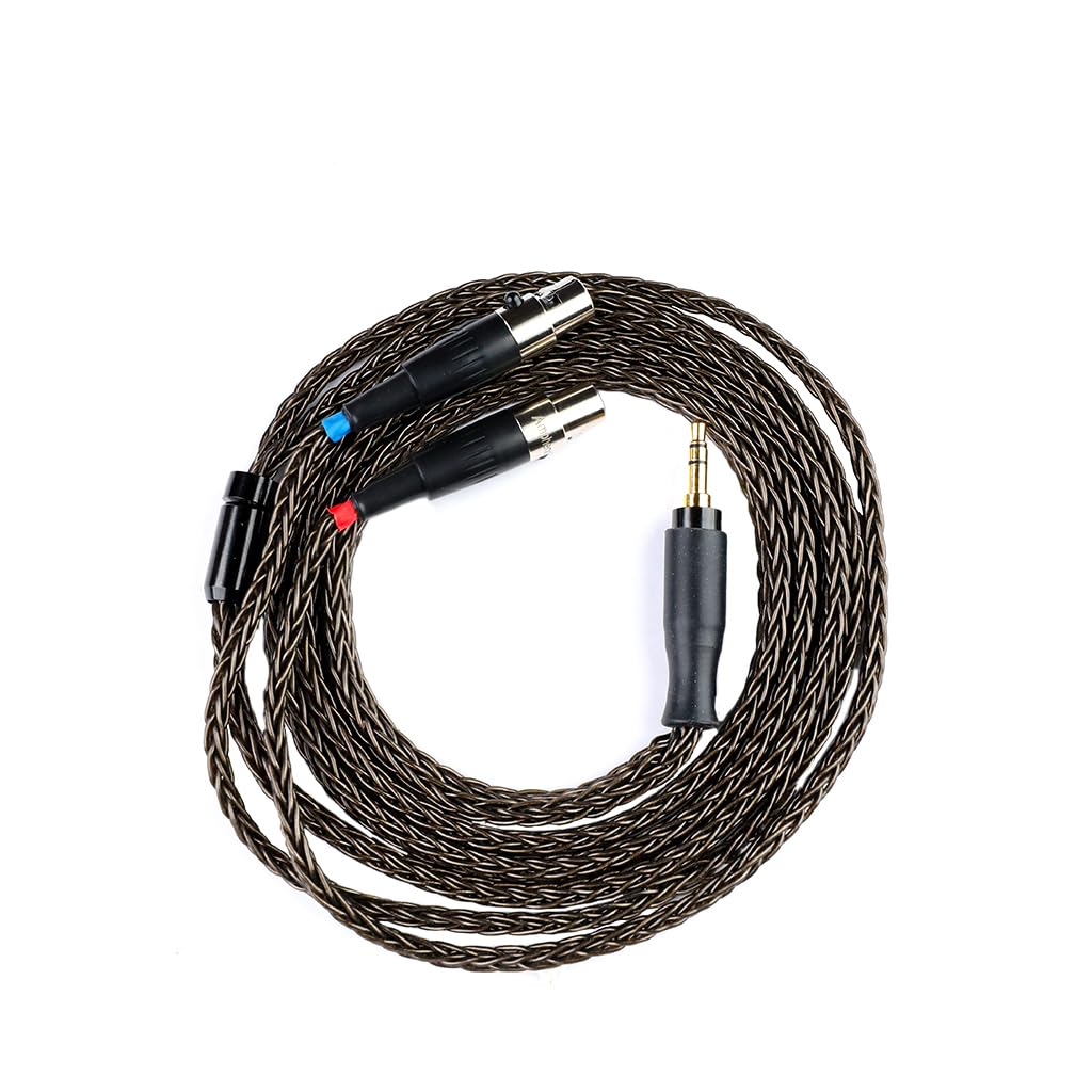 OpenHeart Titanium 16 Core Mini XLR Headphone Cable for Audeze LCD-2/ LCD-3/ LCD-4/ LCD-X XLR | Noise Isolation |Twisted Strand Configuration