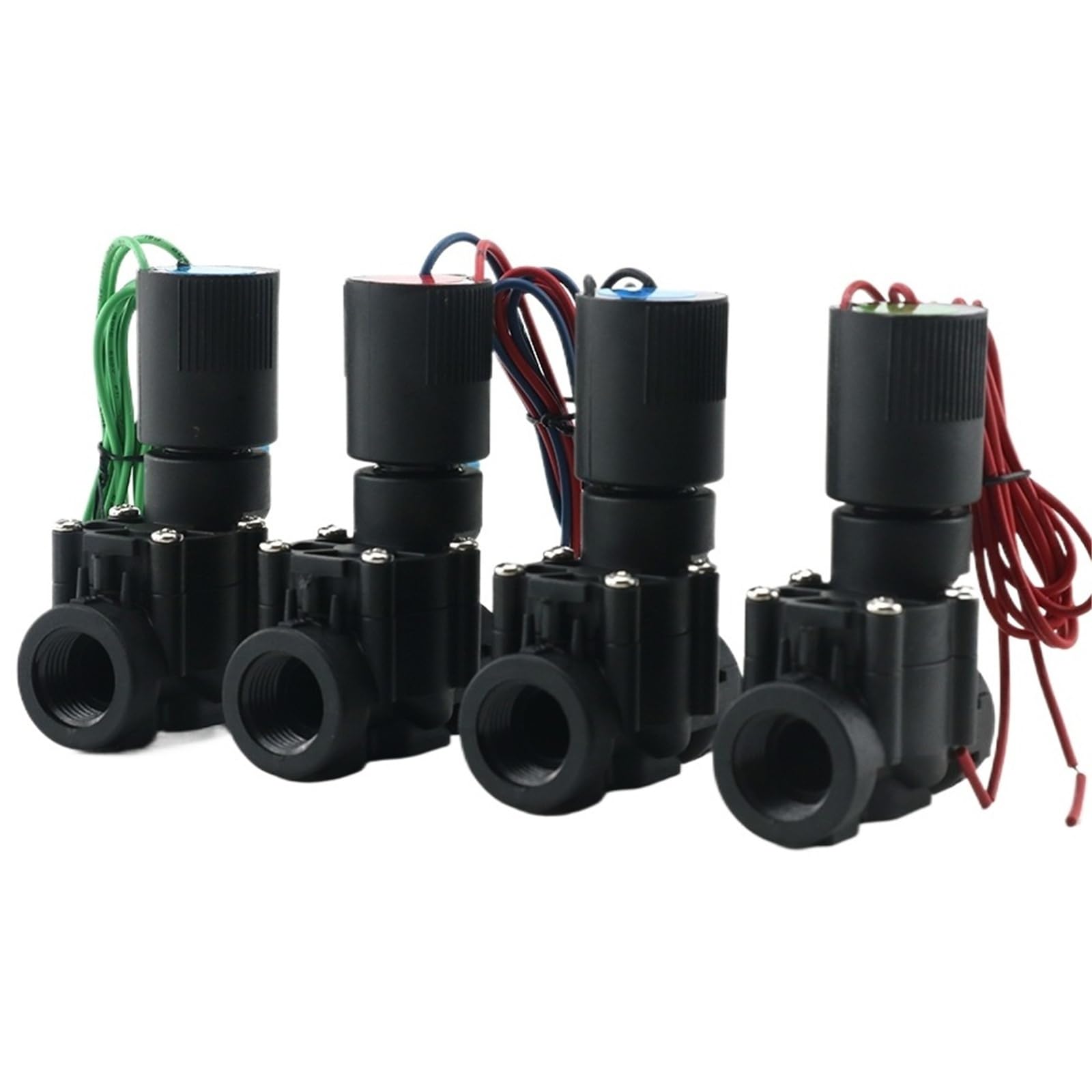 Elettrovalvola in nylon normalmente chiusa AC220V DC12V 24V DN15/20/25/32/40 1/2" 3/4" 1" for irrigazione di giardini agricoli e paesaggistici(2-1/2",AC220V)