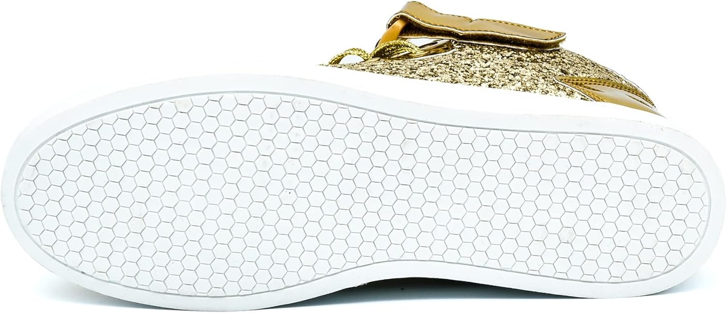 Wooowyet Glitter Shoes Kids High Top Sneakers for Boys Girls Gift Party Birthday Christmas Halloween - Image 6