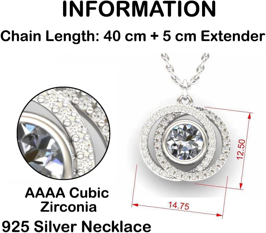 Gifts For Mother In Law Necklace, Mother In Law Mother’s Day Gifts, Stunning Rhodium-Plated Sterling Silver Necklace For Mother Of The Groom From Bride - Image 9