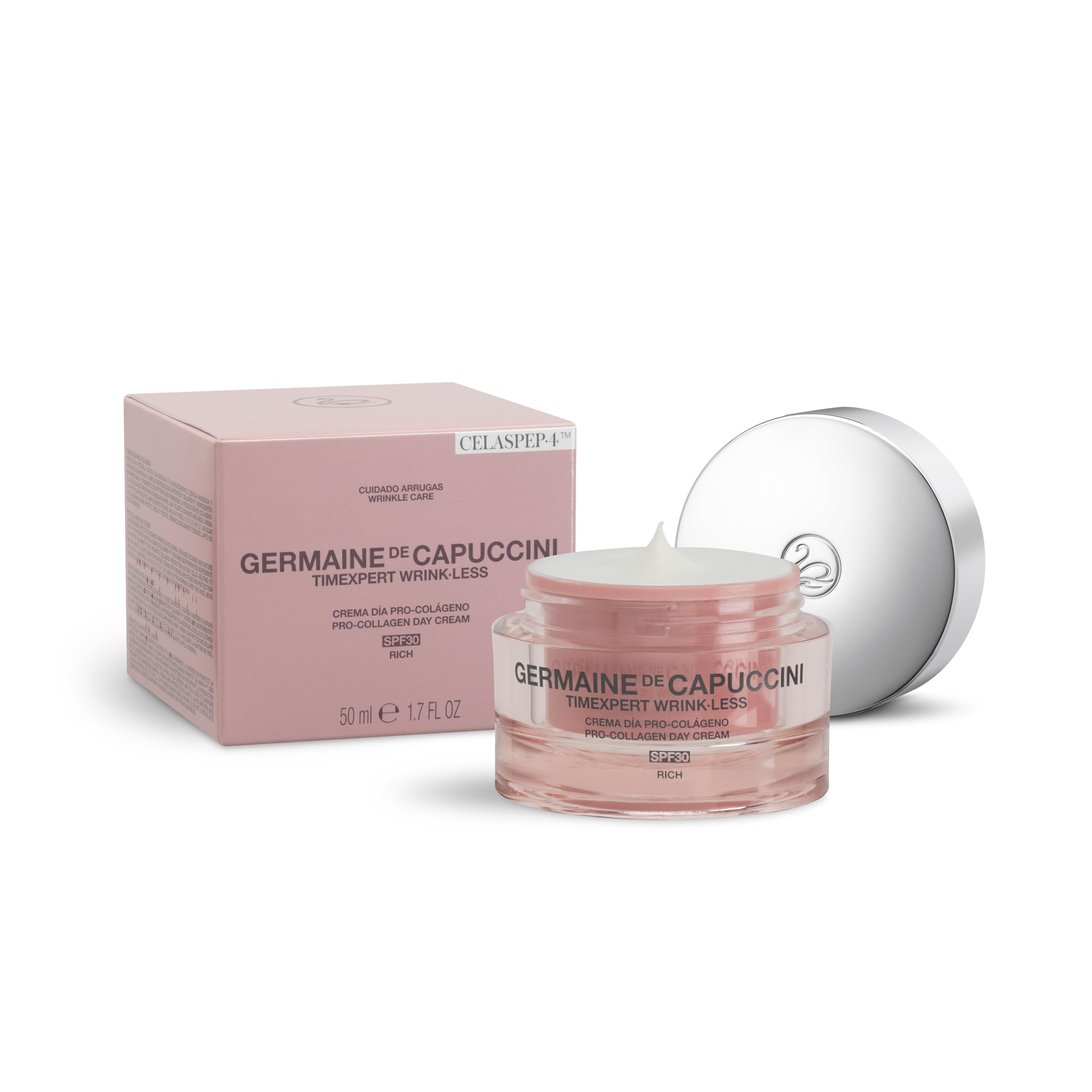 Germaine de Capuccini - Timexpert Wrink·Less - Crema Día Pro-Colágeno SPF30 RICH - Nutritiva Antiedad + Protección UVA/IR-A/HEVL - 50 ml