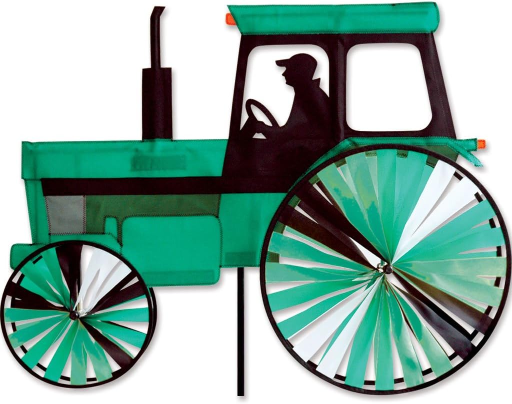 Premier Kites 24 in. Modern Tractor Green Spinner