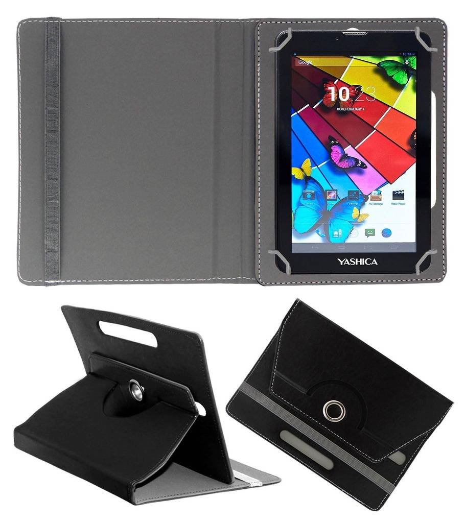 Acm Rotating Leather Flip Case Compatible with Yashica Yd0713d Cover