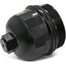 Fuel Filter Housing Cap Fit for Duramax 6.6L L5P, Chevy Silverado Sierra 2500HD 3500HD 2017-2024, Black with Machined Finish
