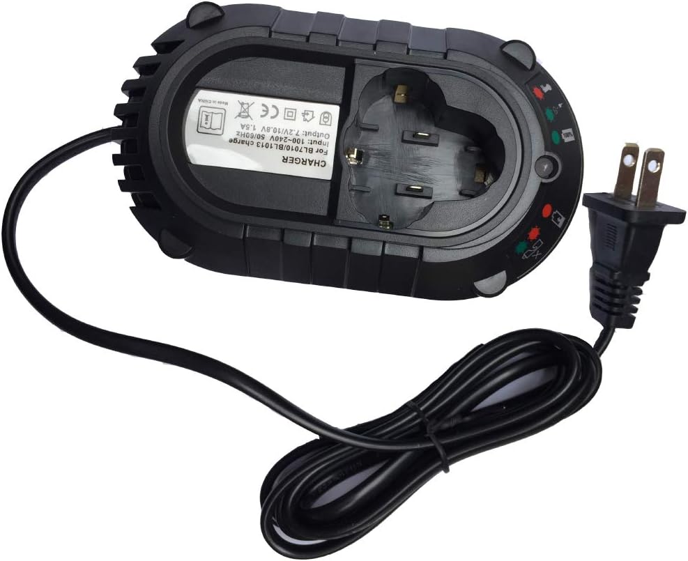7.2v -10.8v Li-ion Battery Charger for Ma*Kita BL7010 BL1013 BL1014 Lithium-ion Batteries DC10WA Electrical Drill Screwdriver Tools Power Supply Charger with US Standard Plug