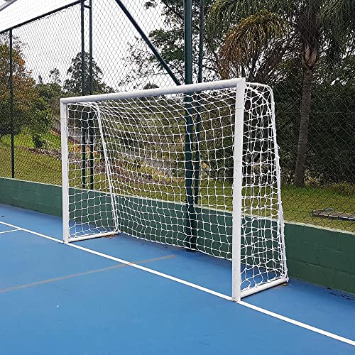 Par de Rede para Trave de Gol Futsal Fio 6 Nylon Futebol de Salão